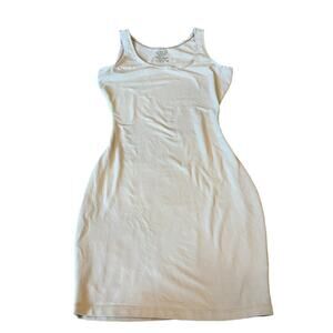 SPANX ASSETS Red Hot Label Shapewear Mini Dress Slip Nude Beige Stretch Med